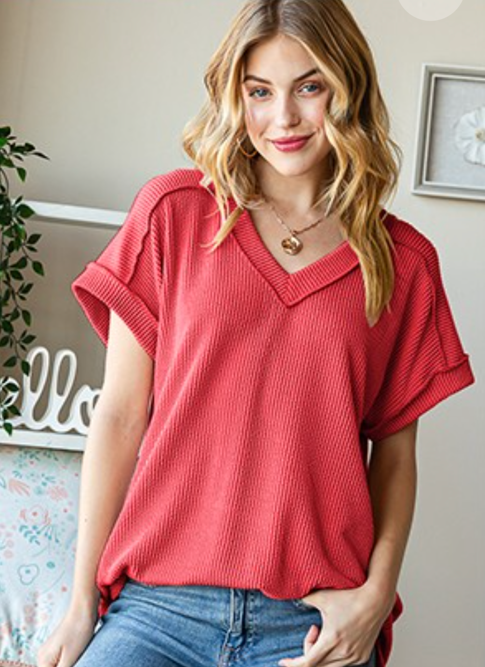 Solid Urban Ribbed Top