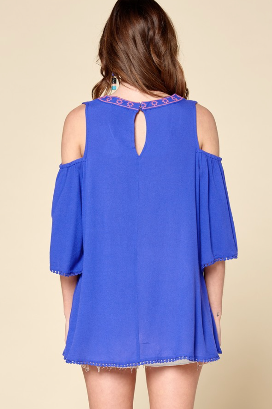 Royal Embroidered Top