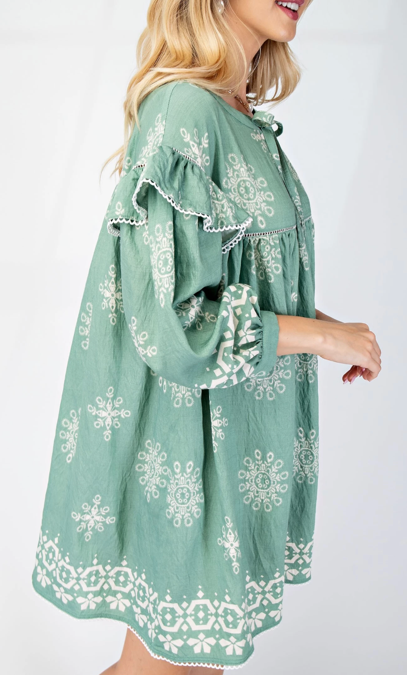 Sage Beauty Queen Dress