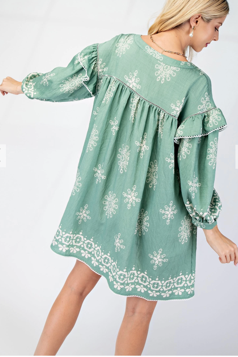 Sage Beauty Queen Dress