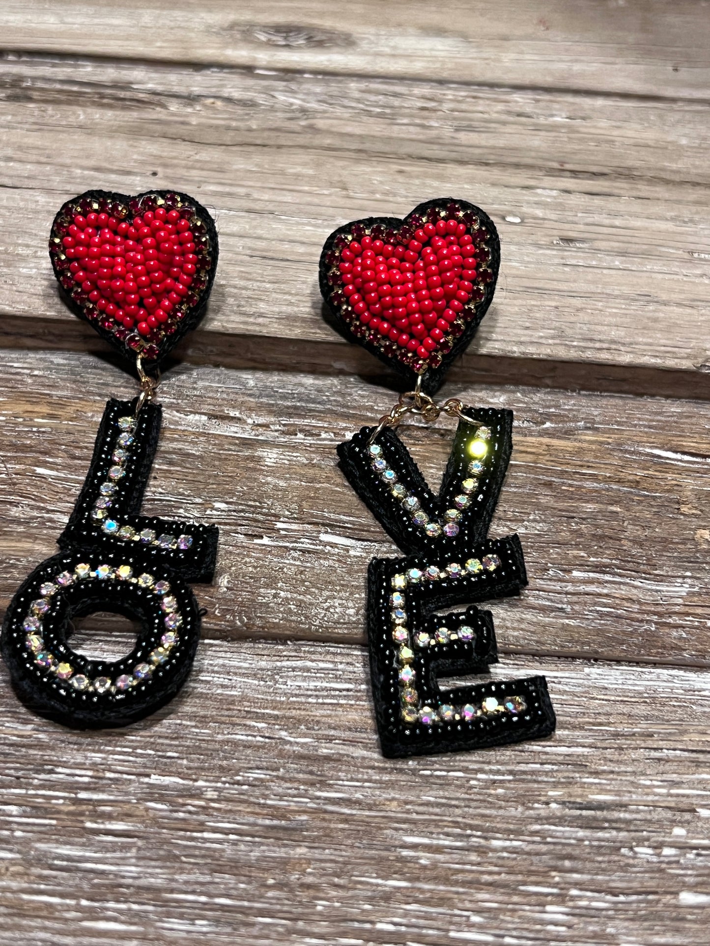 Sea Bead Love Earrings