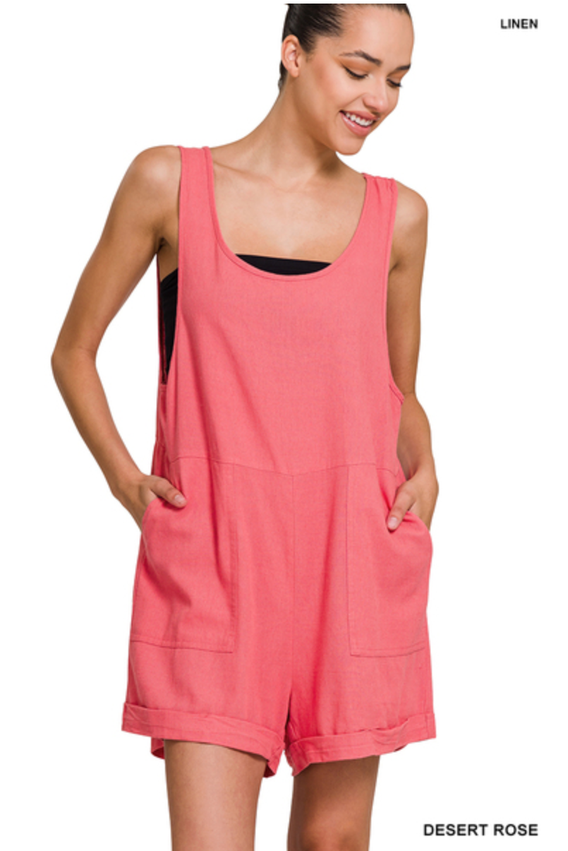 Playful Sleeveless Short Romper