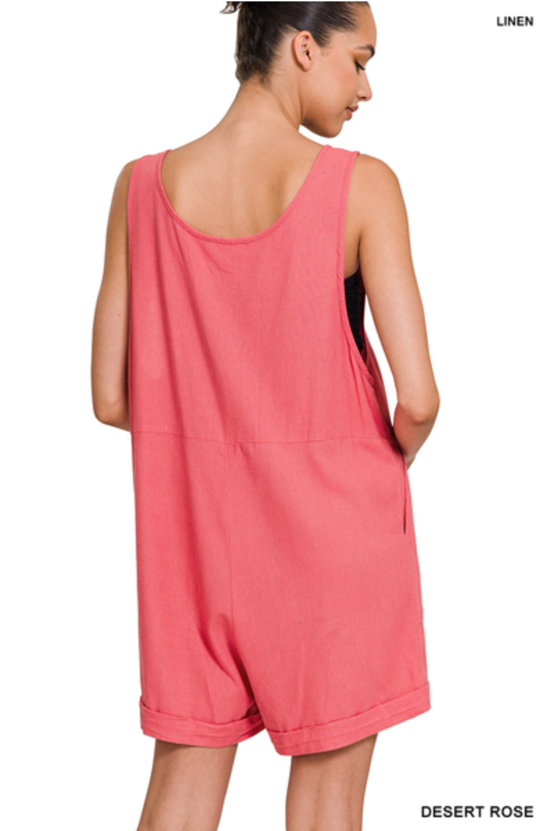 Playful Sleeveless Short Romper