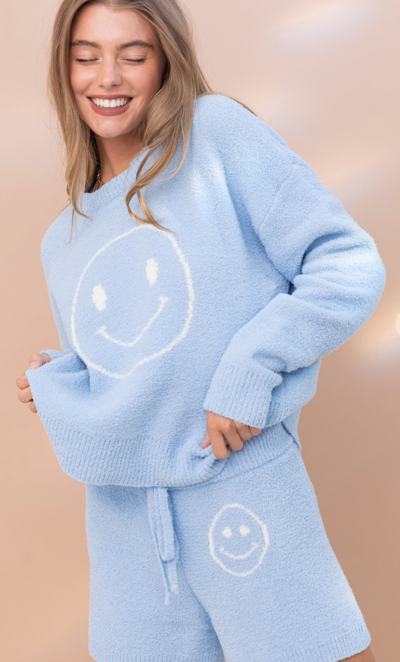 Cozy Soft Smiley Top and Short Set
