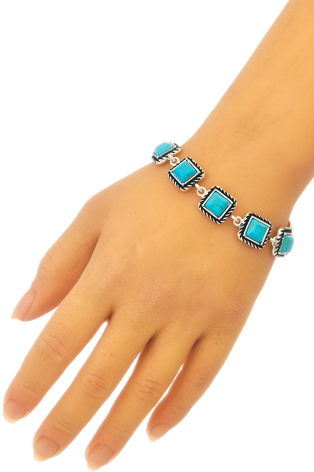 Square Turquoise Bracelet
