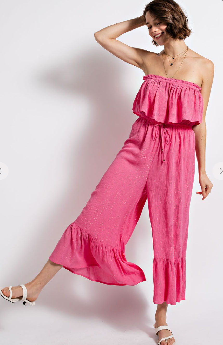 Ruffle Strapless Jumpsuit