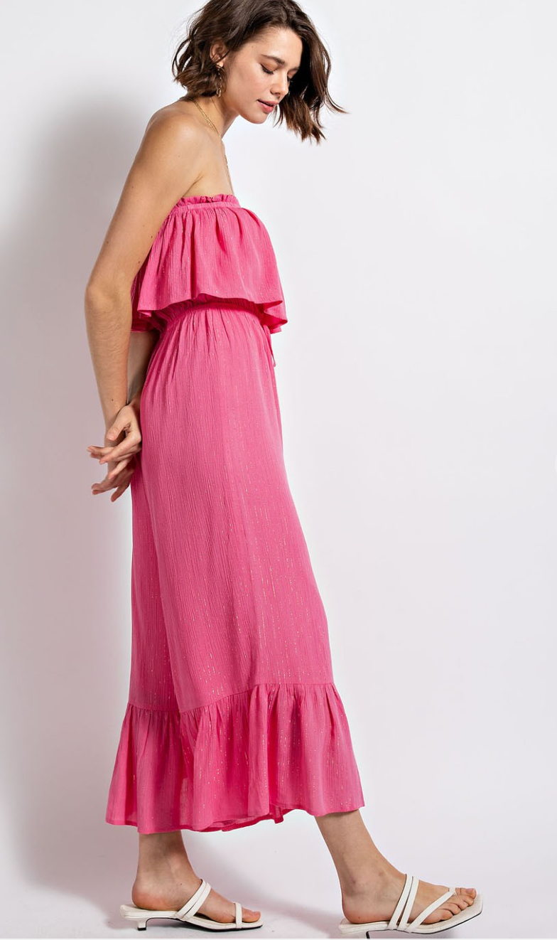 Ruffle Strapless Jumpsuit