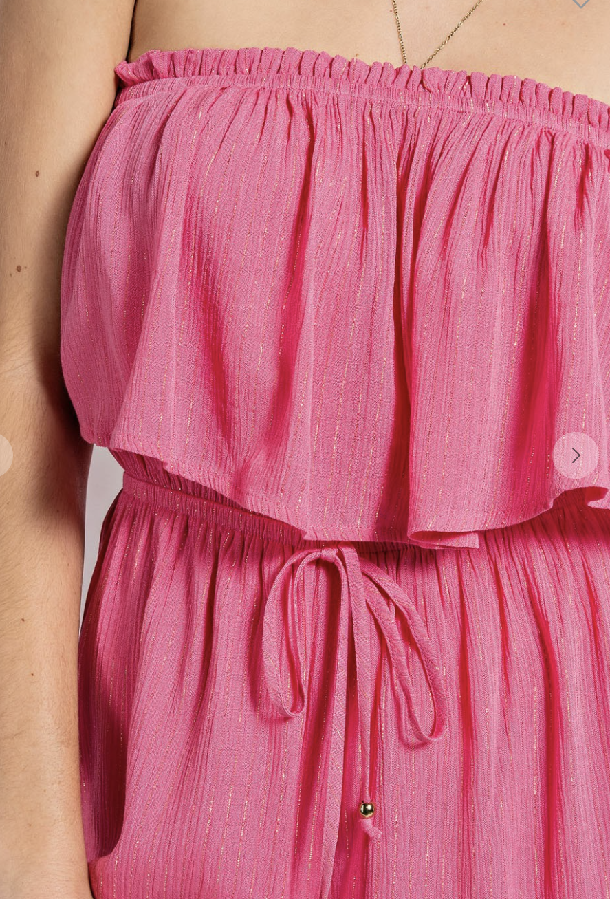 Ruffle Strapless Jumpsuit