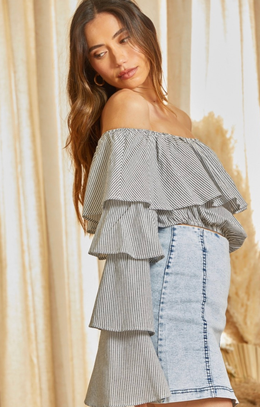 Striped Crop Top