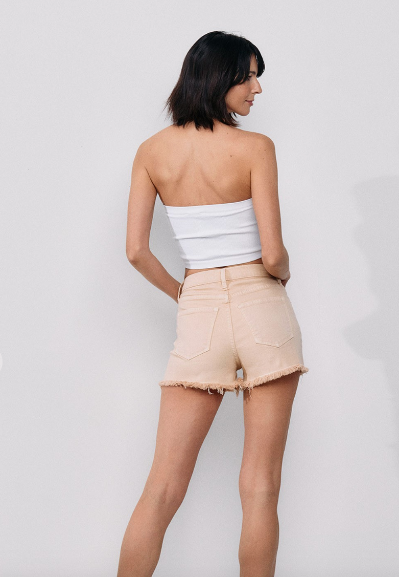 High Rise Frayed Shorts
