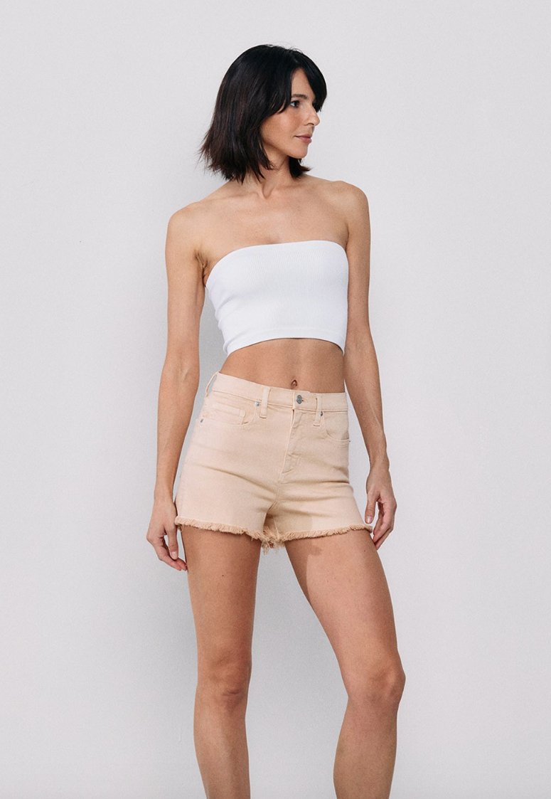 High Rise Frayed Shorts