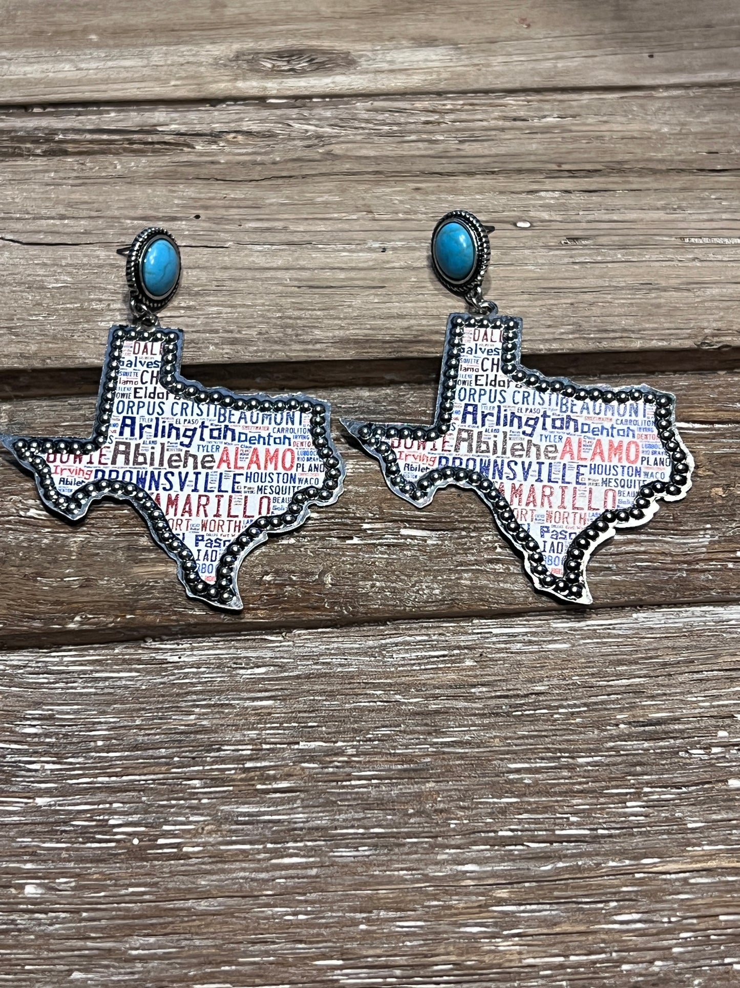Texas Cities Earrings