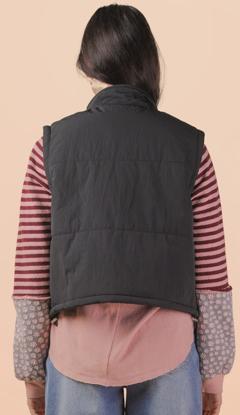 Tie Detail Puffer Vest