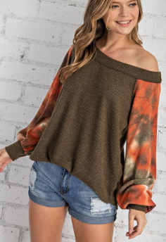 Tye Dye Waffle Top