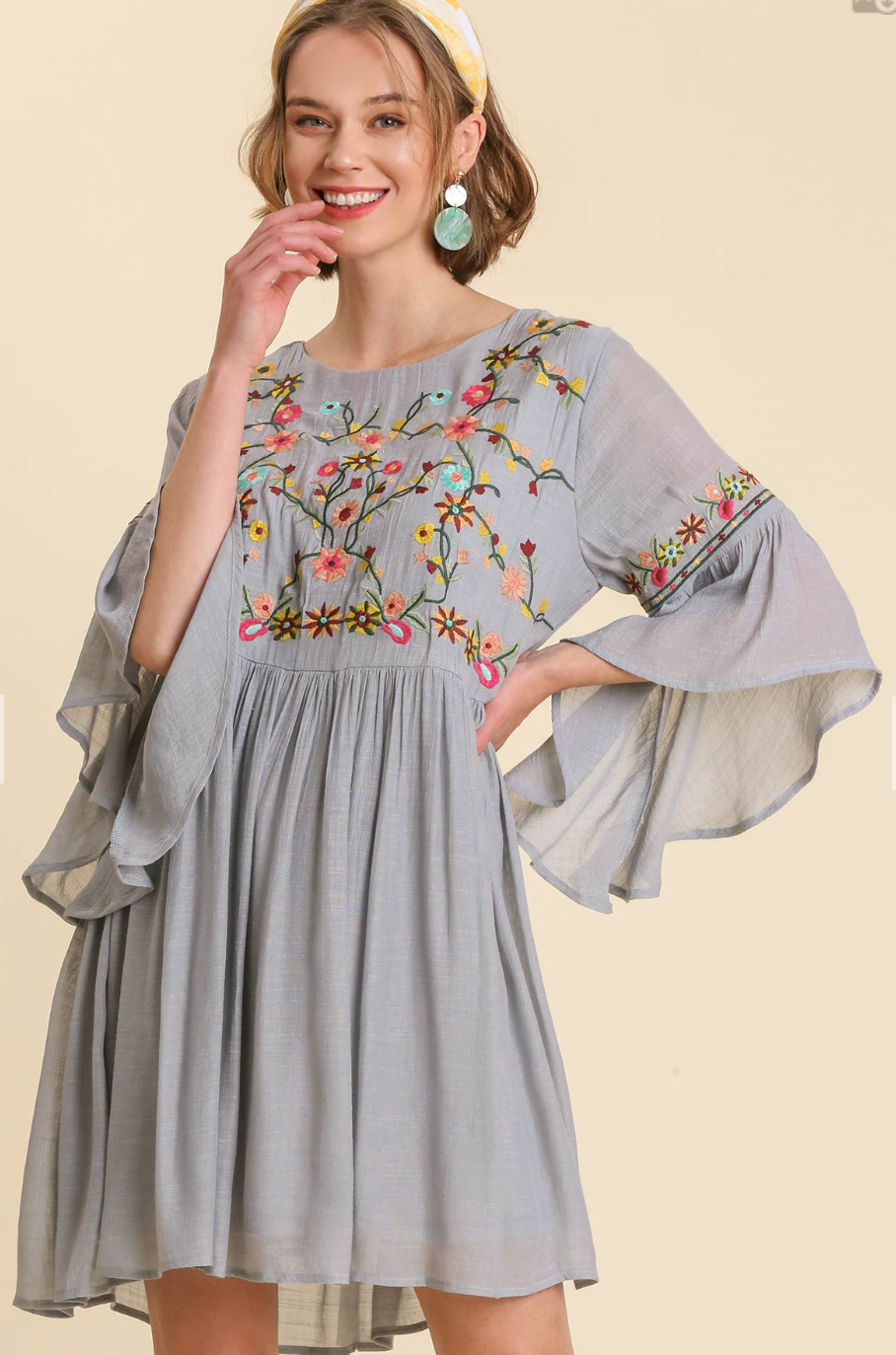 Embroidered Love Dress