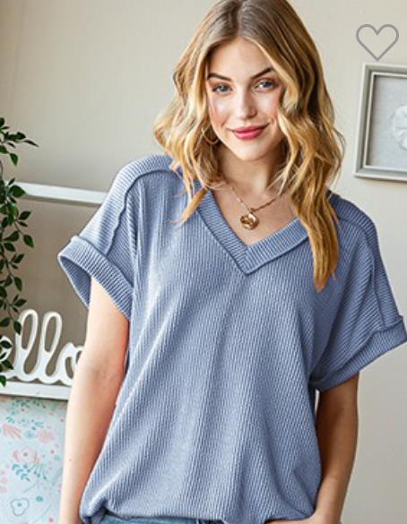 Solid Urban Ribbed Top