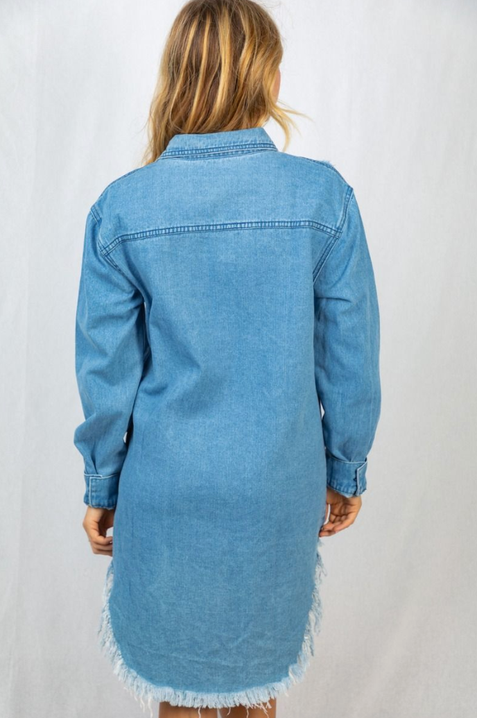 Turning Heads Denim Dress