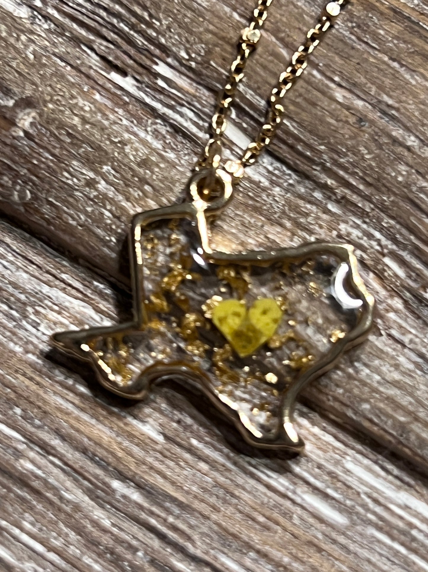 Pressed Flower Texas Necklace