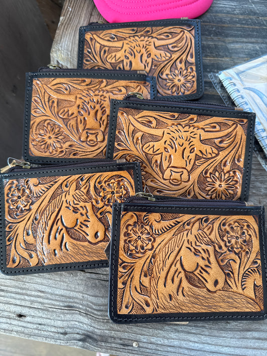 Hand Tooled Card Wallet