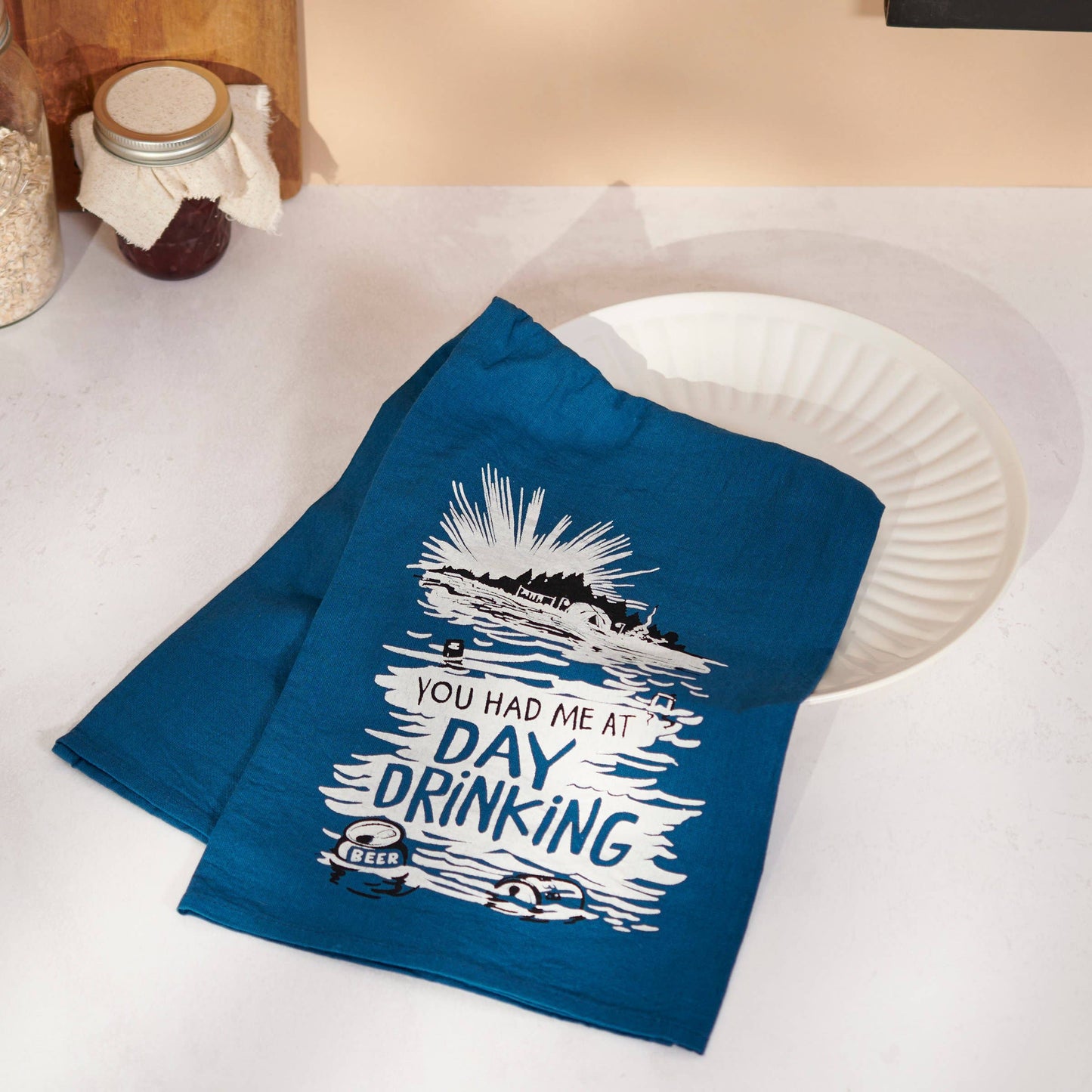 Day Drinking Kitchen Towel