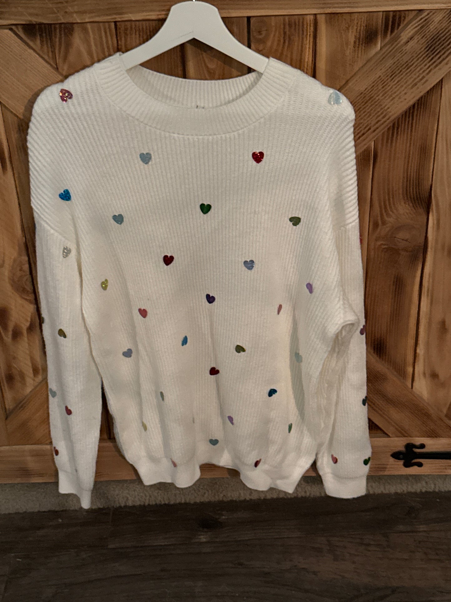 Heart Sequin Sweater