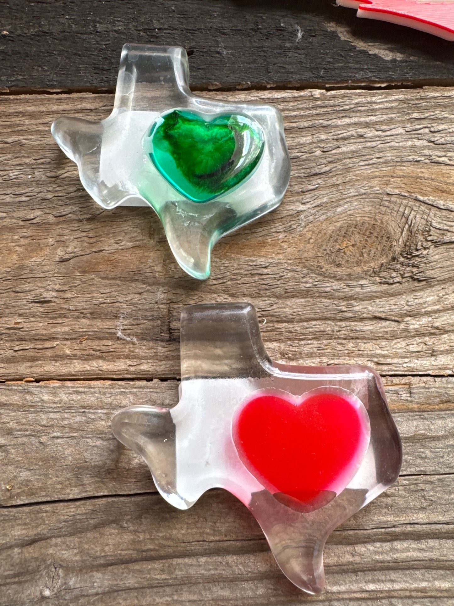 Resin Texas Heart Paperweight