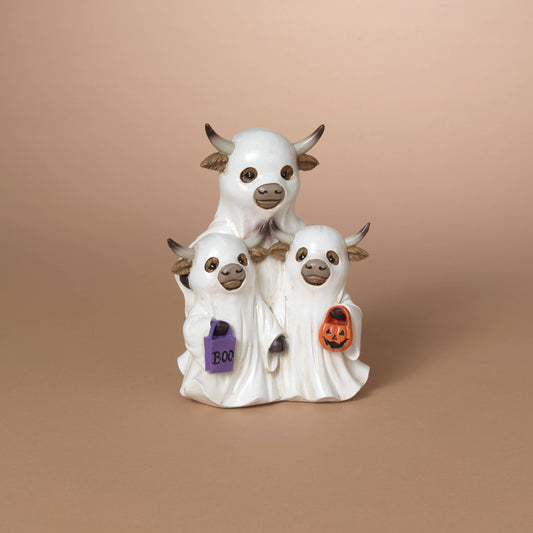 Halloween Highland Cow Ghost Statue