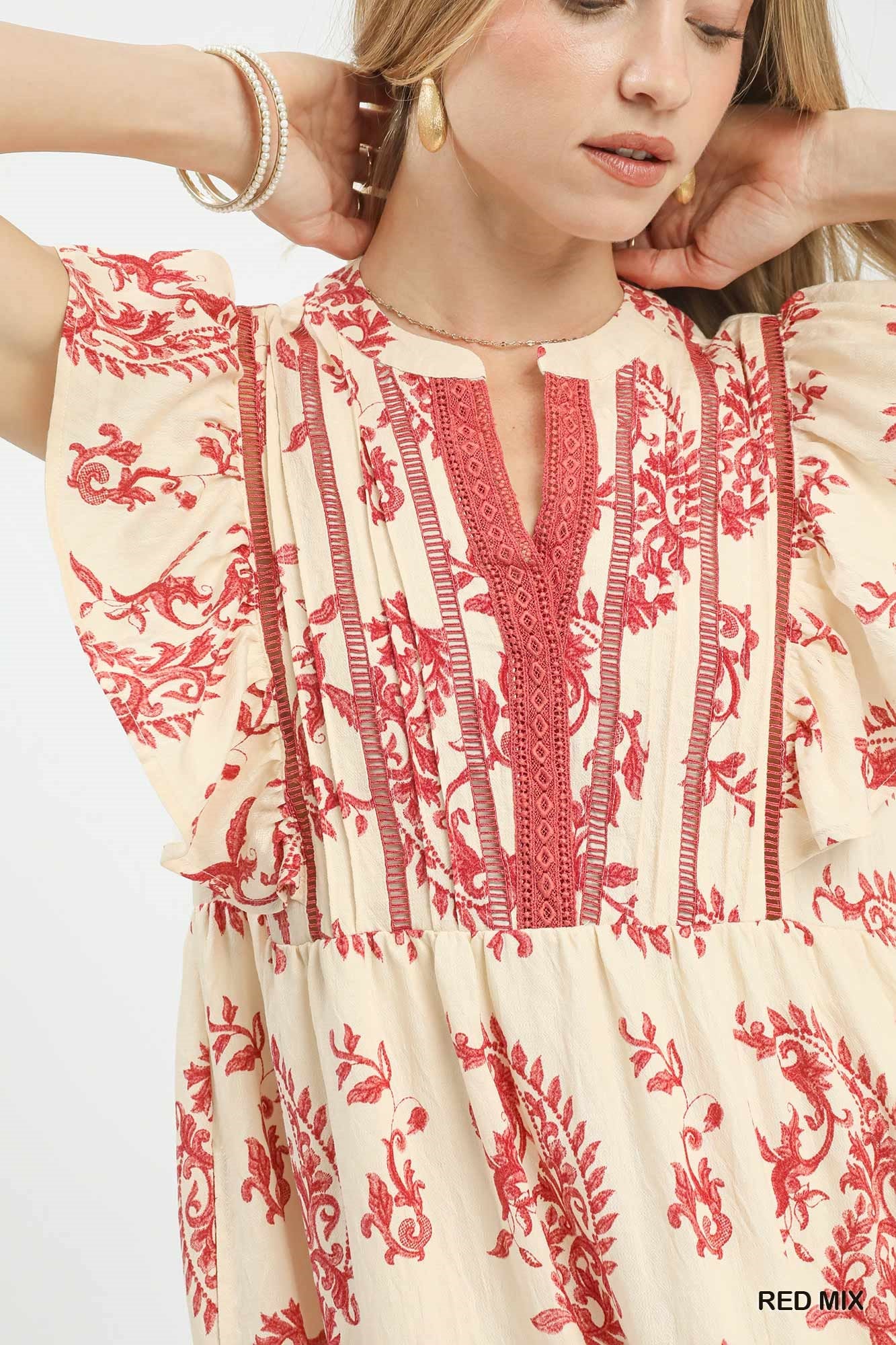 Paisley Print Midi Dress