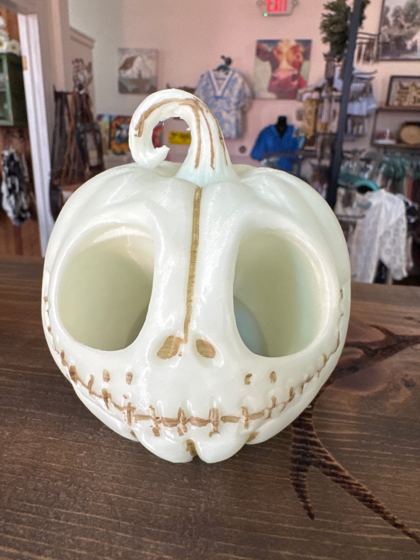 3d Glow in Dark Jack Skellington Pumpkin