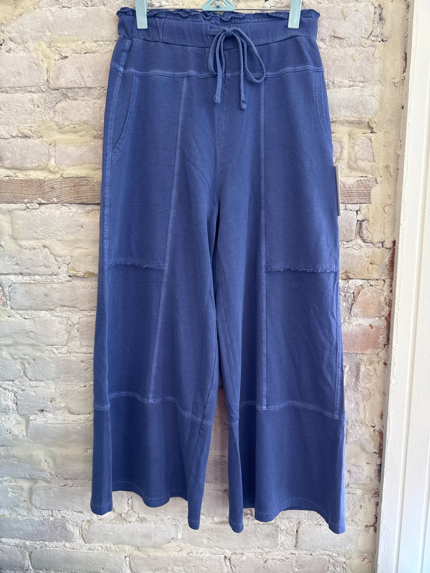 French Terry Wide-Leg Pants