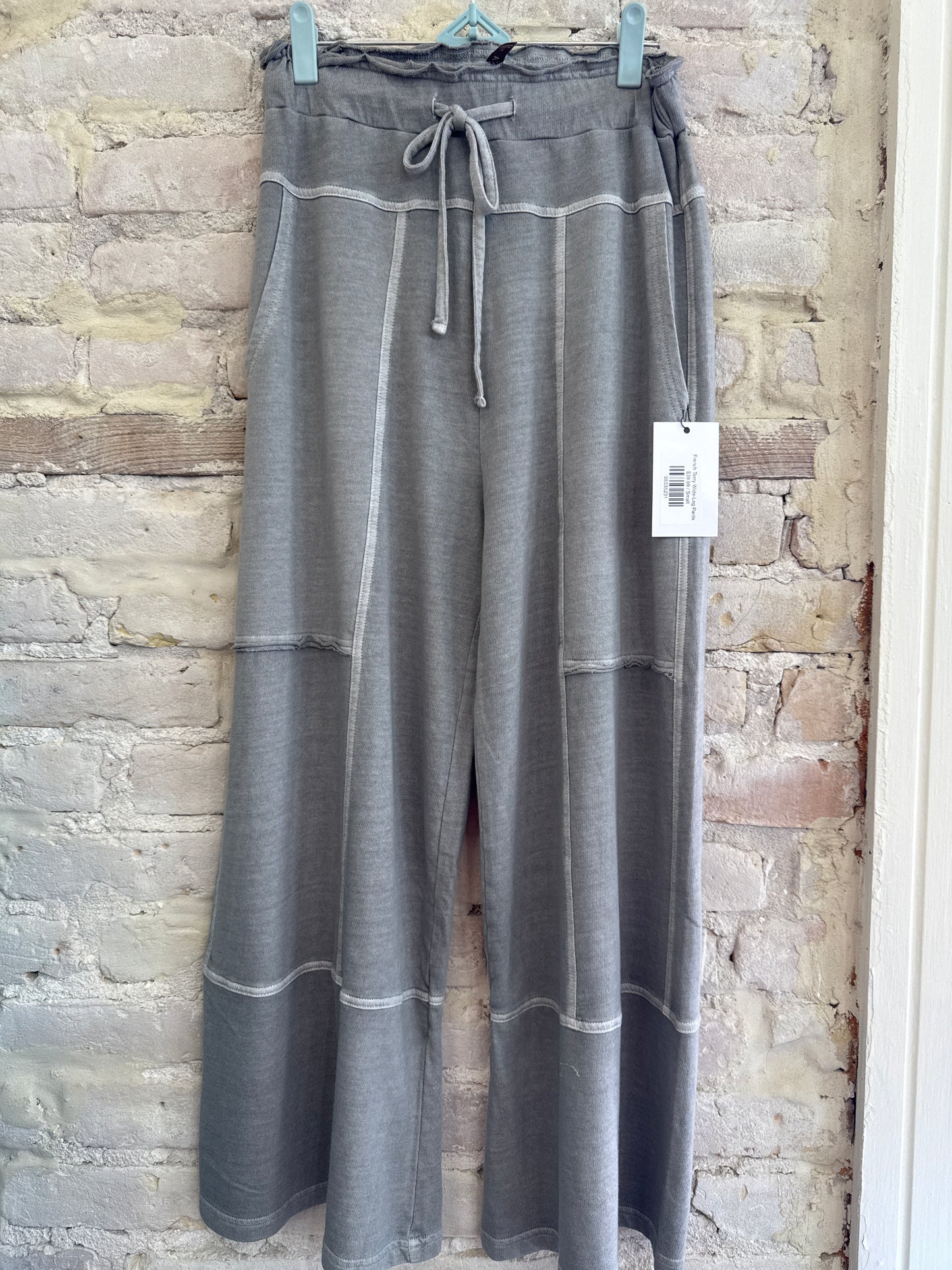 French Terry Wide-Leg Pants