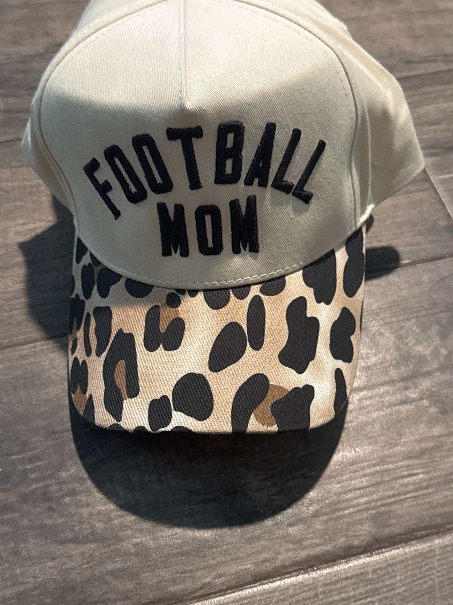Leopard Football Mom Cap