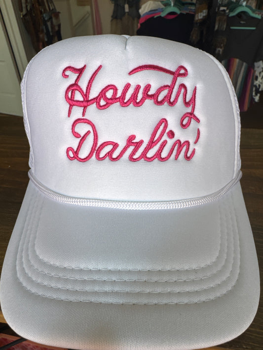 White Howdy Darlin' Trucker Hat