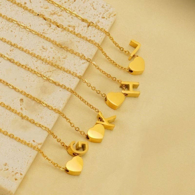 Initial Heart Necklace