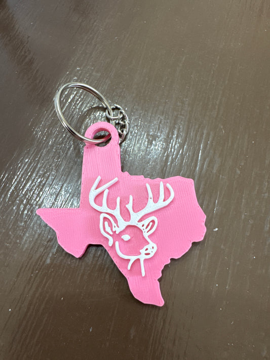 3D Texas Buck Keychain