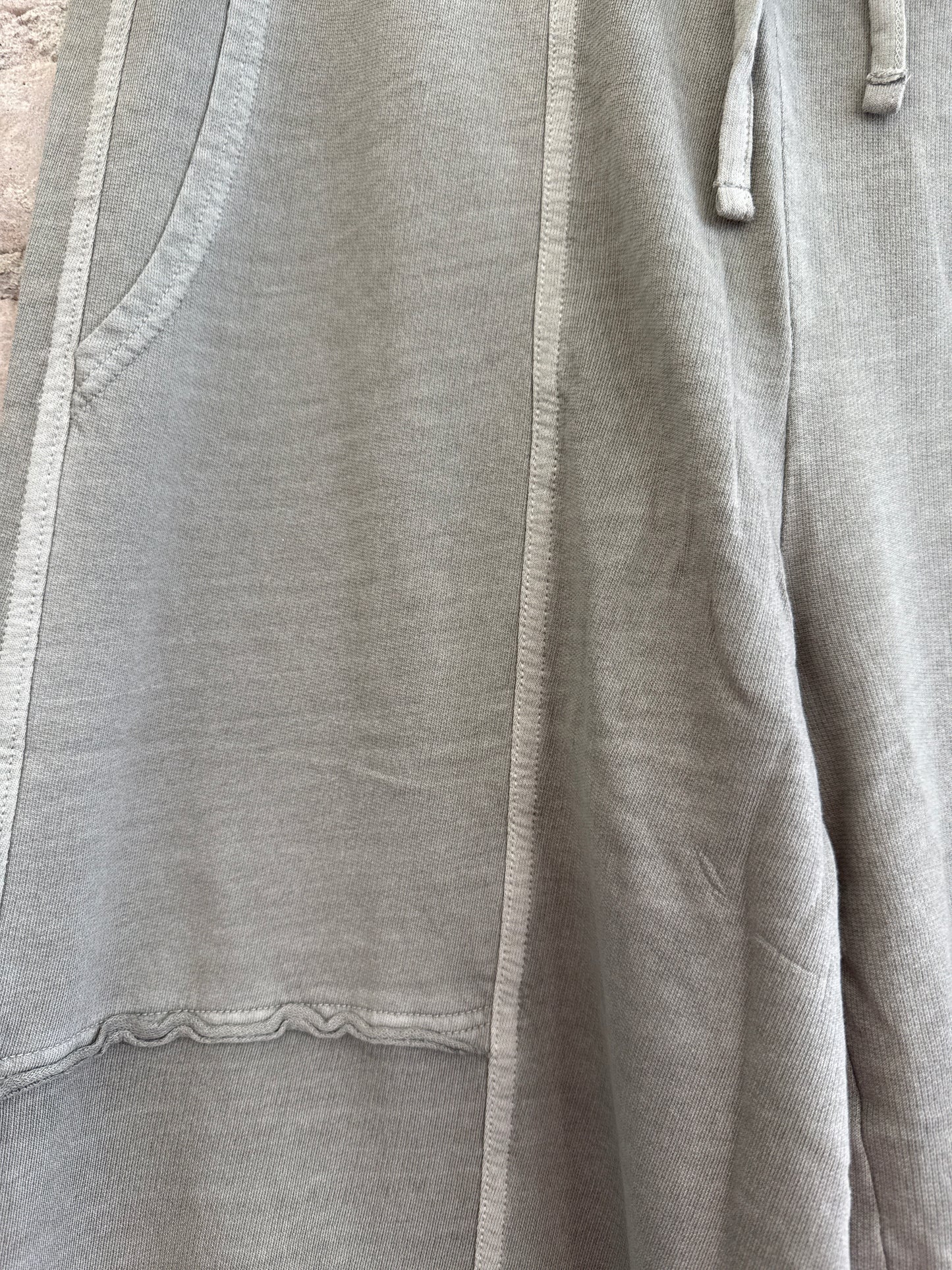 French Terry Wide-Leg Pants
