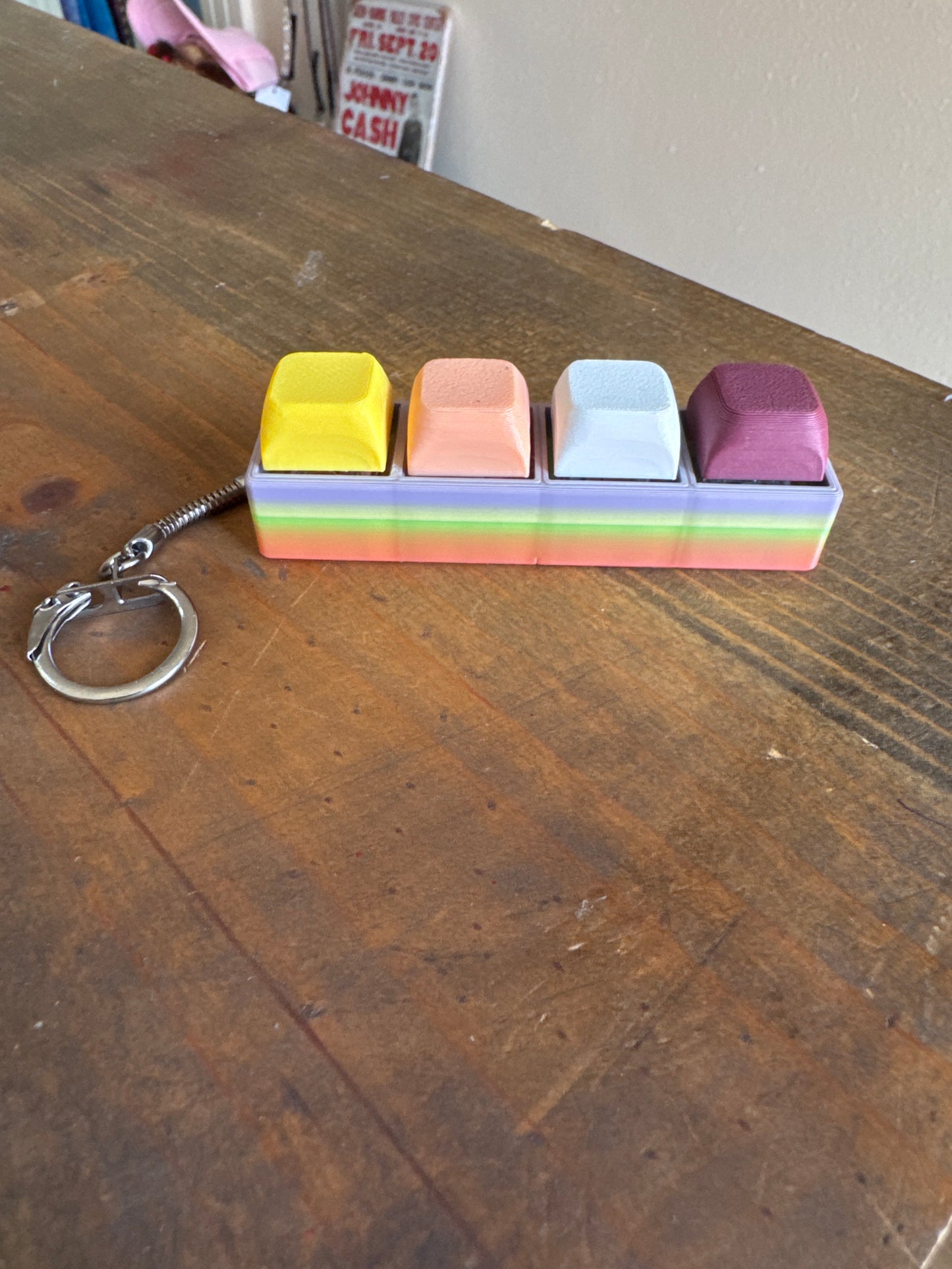 3D Keyboard Clicker Keychain