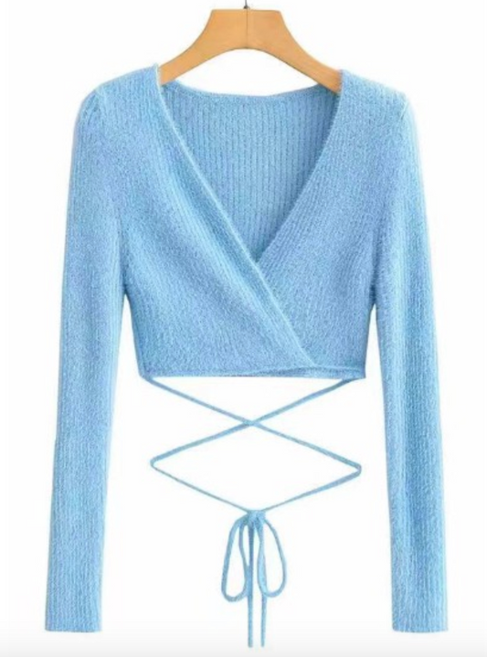 Fuzzy Crop Sweater