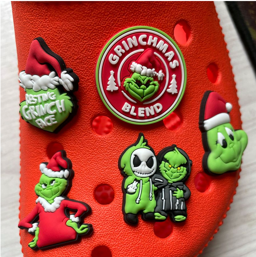 Grinch Croc Charms