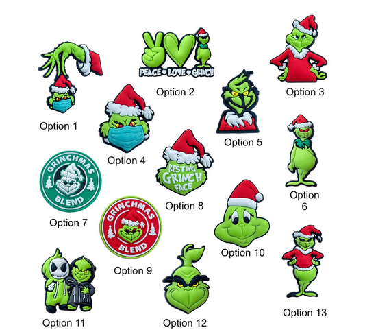 Grinch Croc Charms