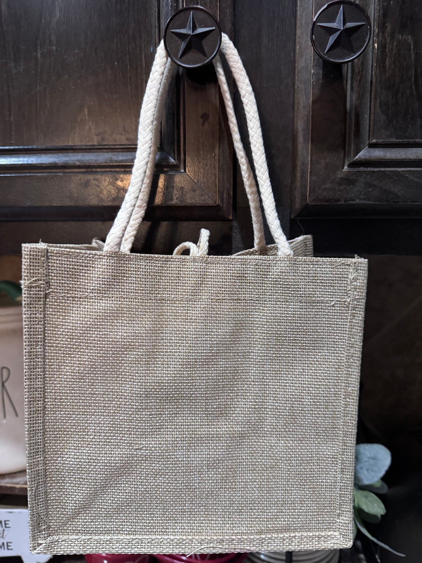 Highland Cow Burlap Small Tote