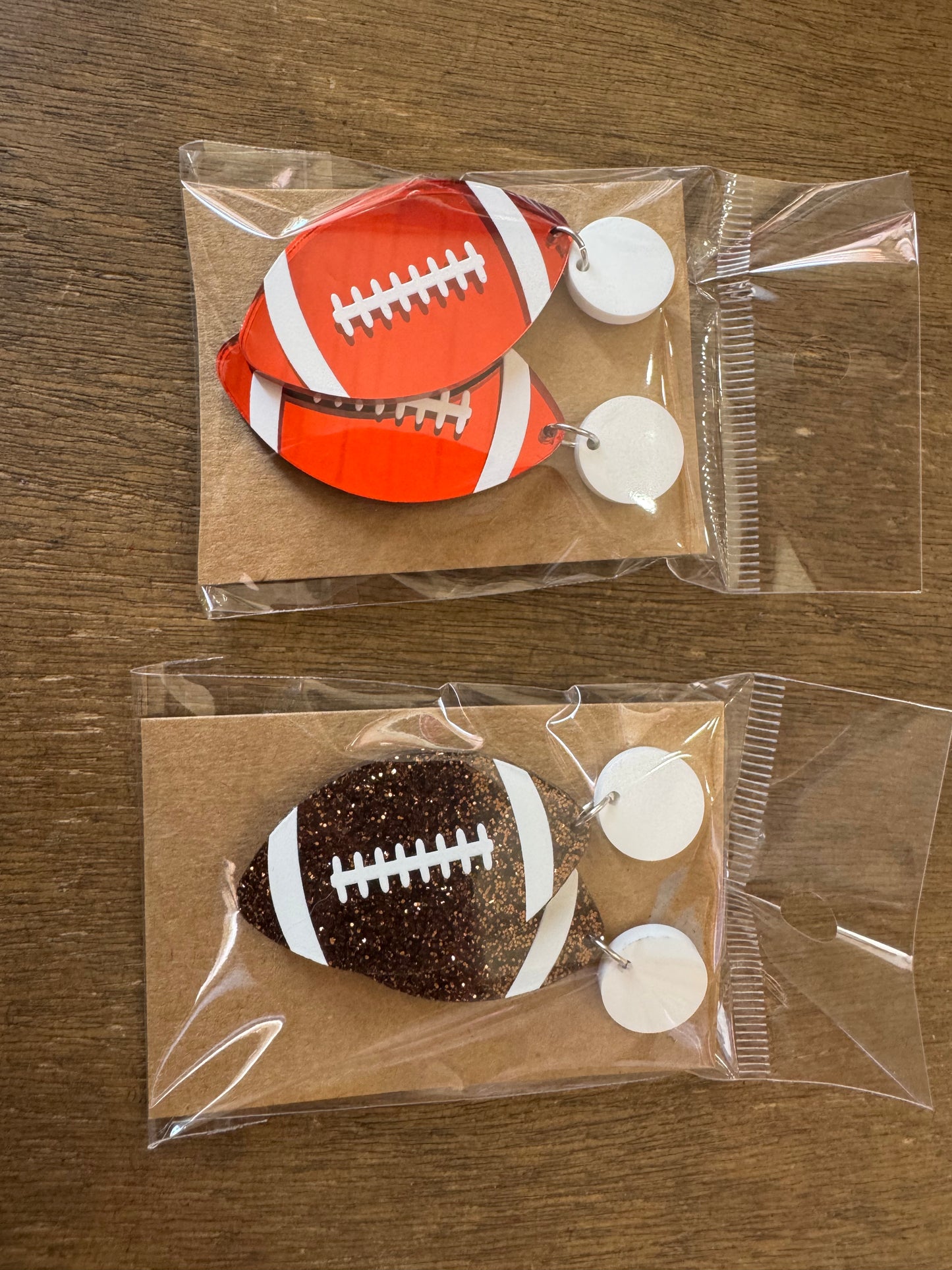 Acrylic Football Earring