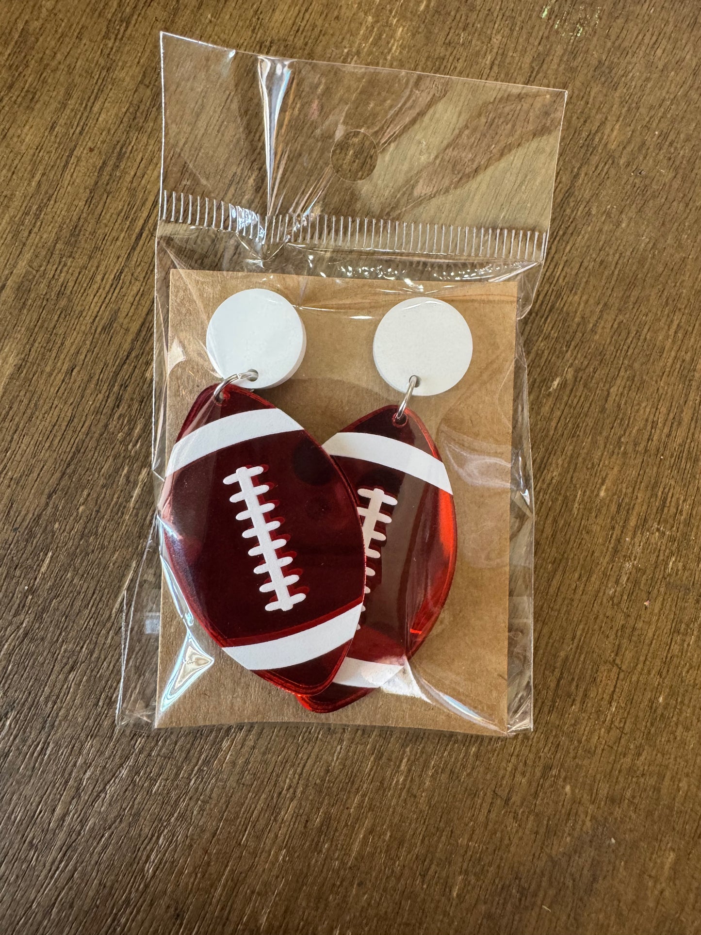 Acrylic Football Earring