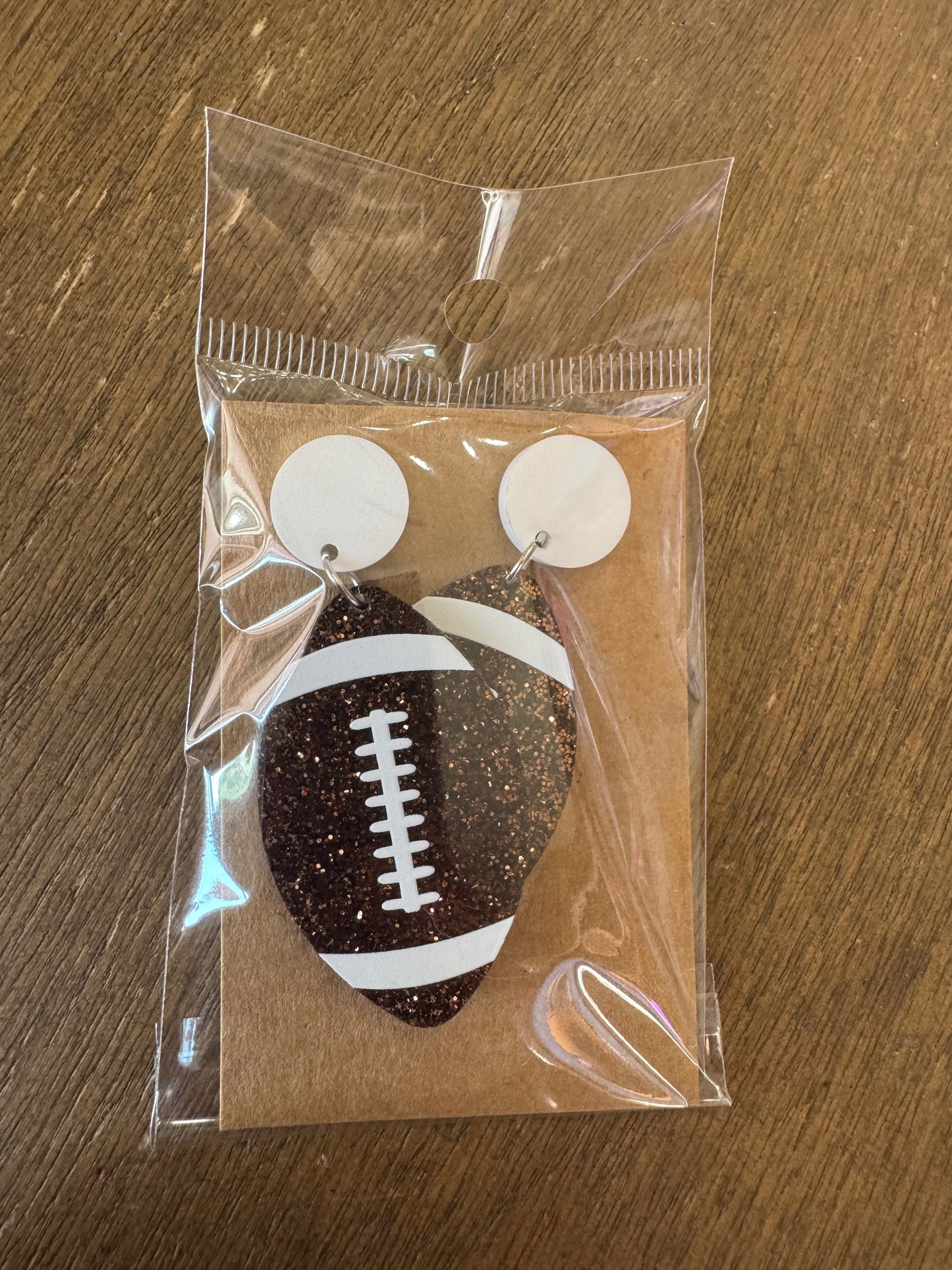 Acrylic Football Earring