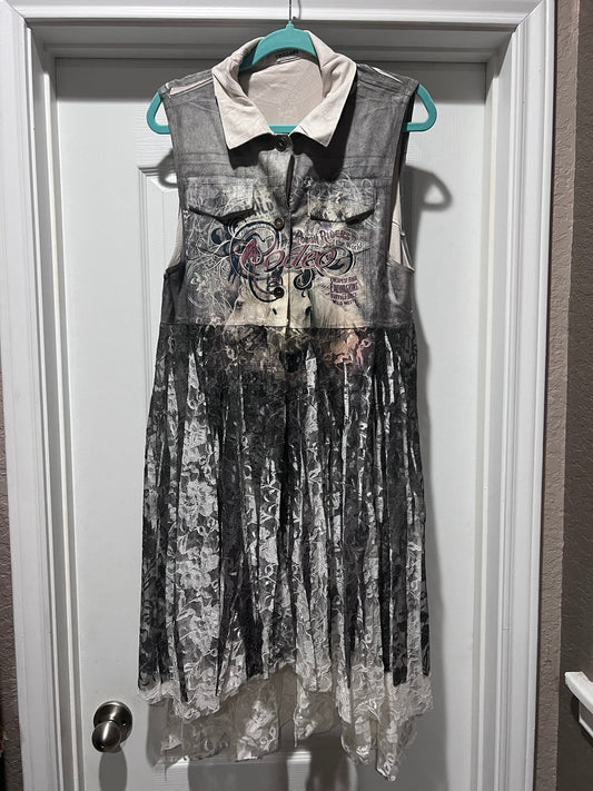 Origami Rodeo Suede/Lace Vest