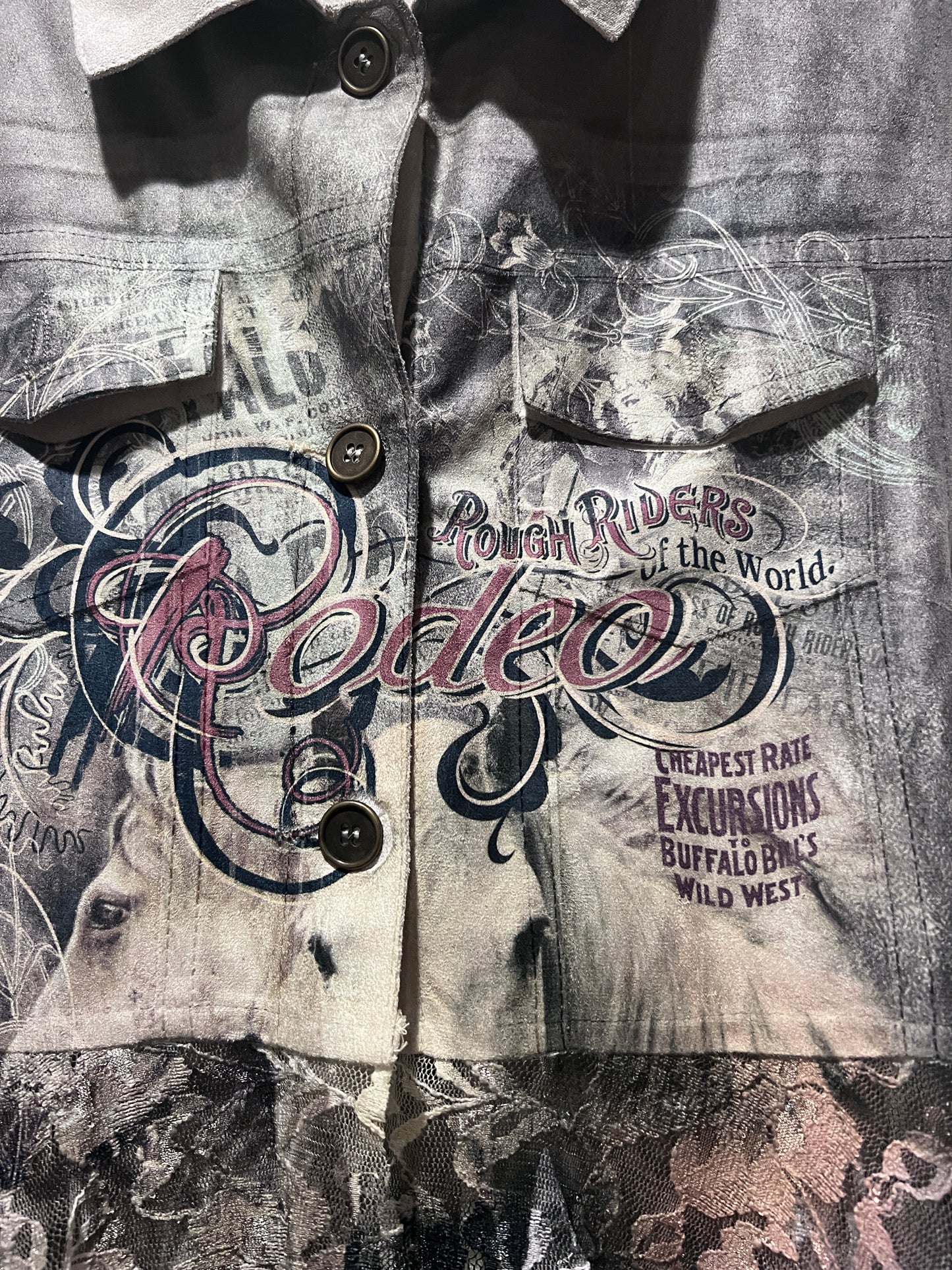 Origami Rodeo Suede/Lace Vest