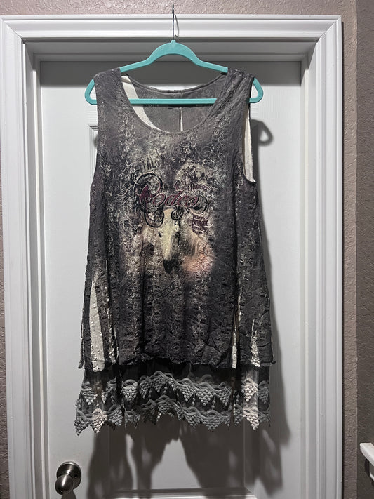 Origami Rodeo Lace Top