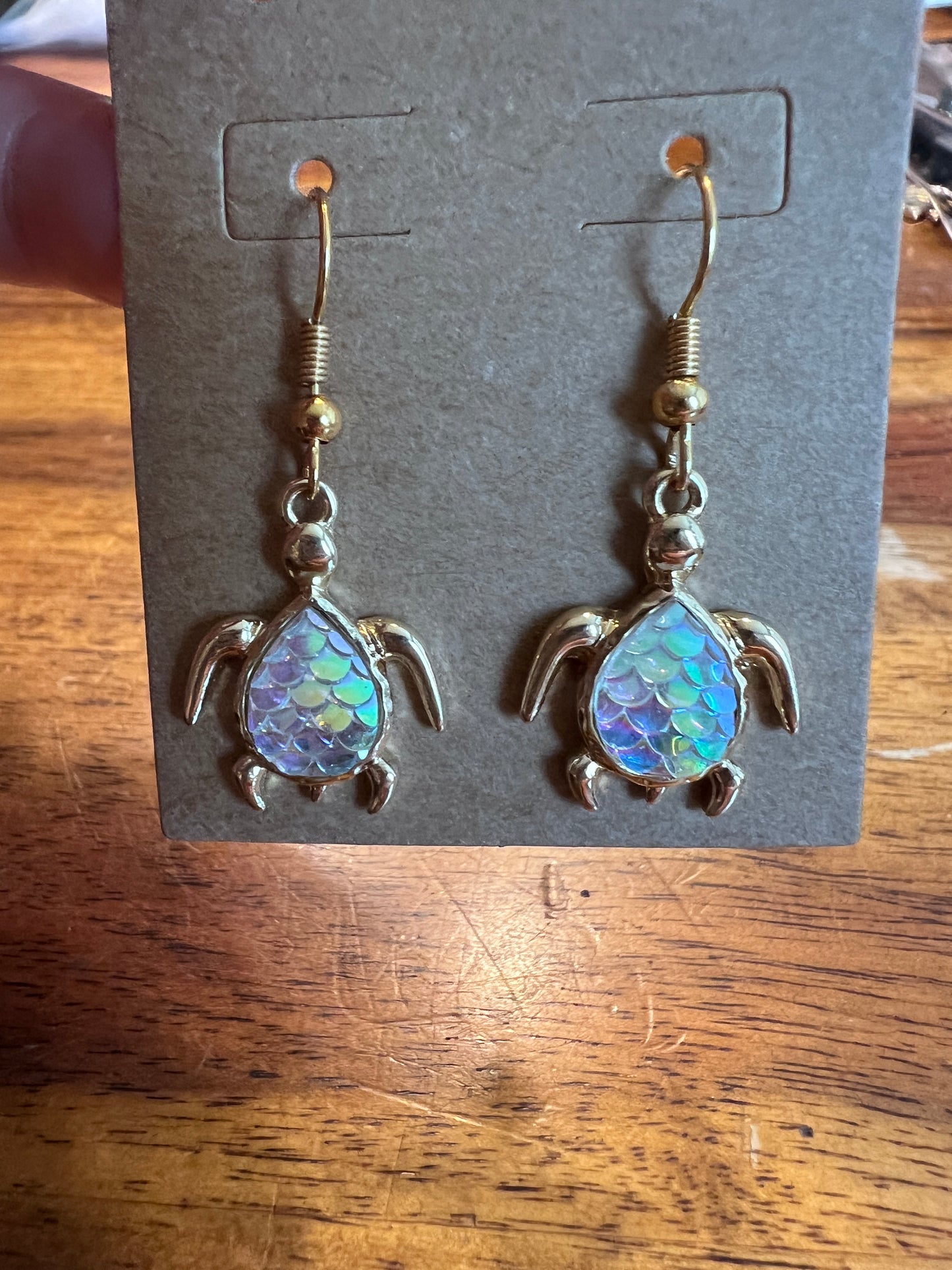 Bling Turtle Earrings