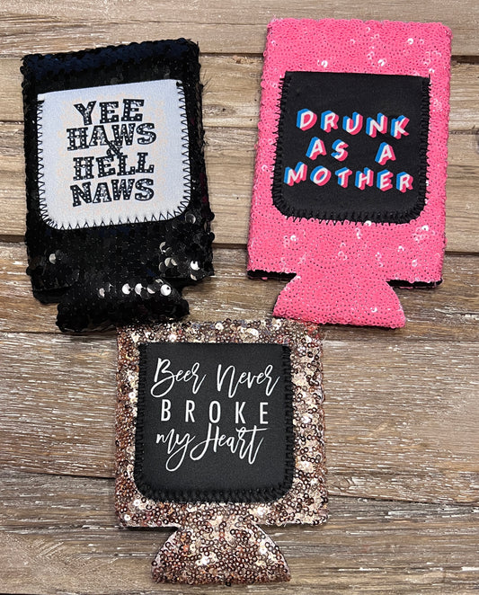 Sequin Can Koozie