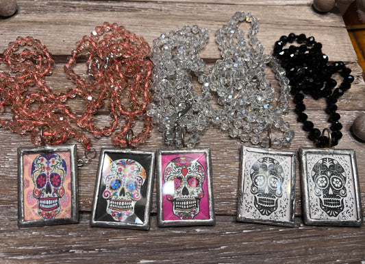 Sugar Skull Charm pendant Necklace
